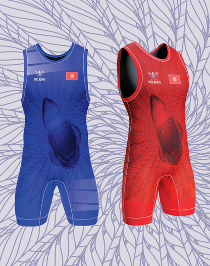 Kyrgyzstan  Red & Blue Singlet Combo - Melkhos