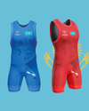 Kazakhstan Red & Blue Singlet Combo - Melkhos