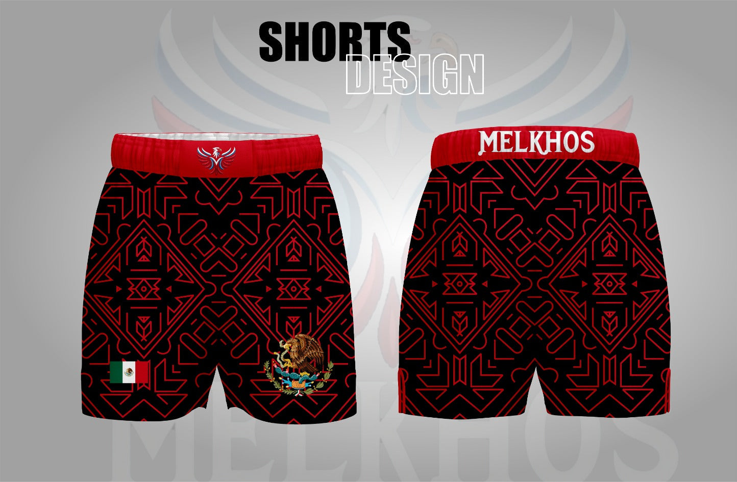 Mexico Black Fight Shorts