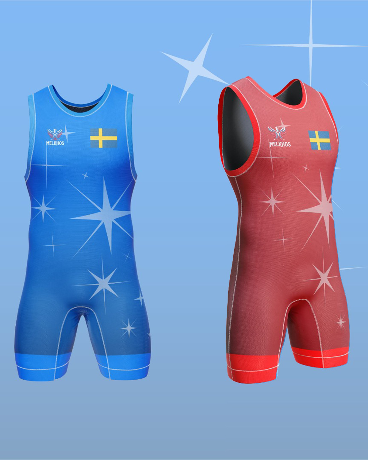 Sweden Red & Blue Singlet Combo - Melkhos